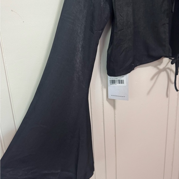 Princess Polly Rhydian Long Sleeve Tie Top Black - Picture 4 of 15